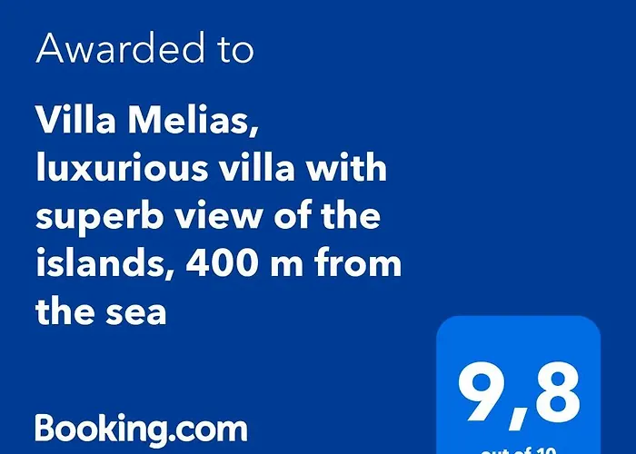 Vila Melias, Luxurious With Superb View Of The Islands, 400 M From The Sea